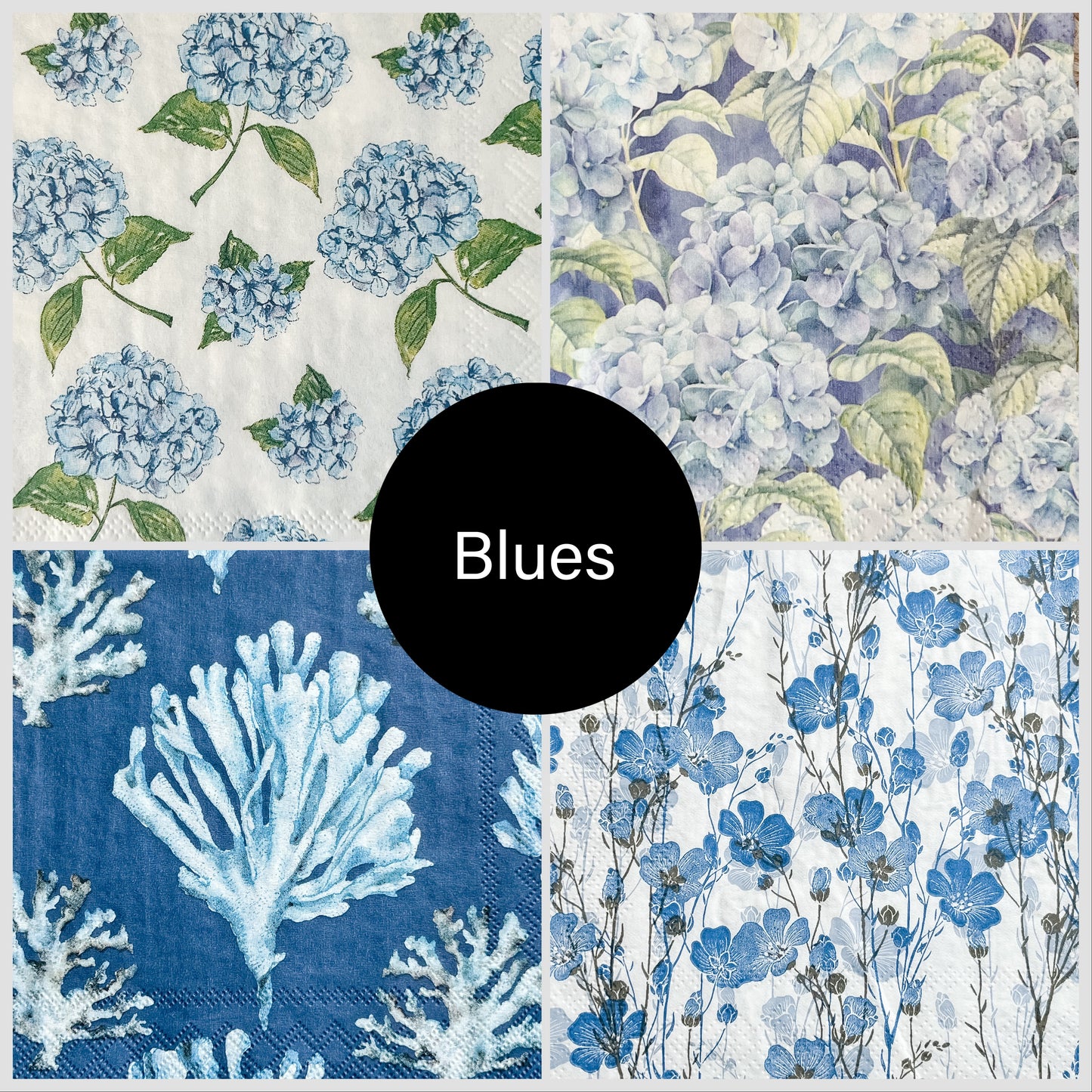 Blue Decoupage DIY Kit