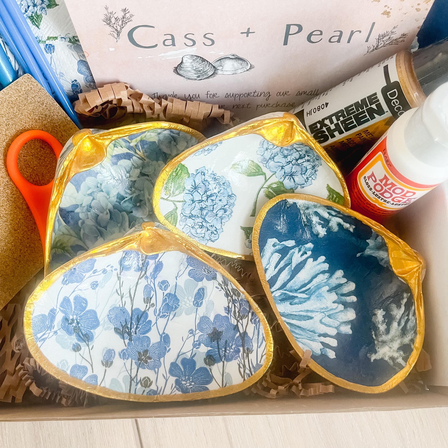 Blue Decoupage DIY Kit