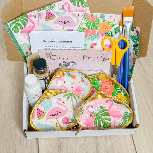 Flamingo Decoupage DIY Kit