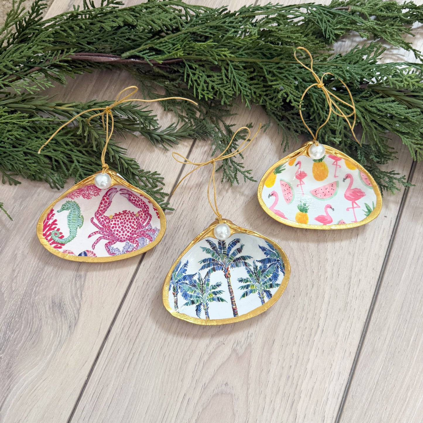 Floridian Clam Shell Christmas Ornament