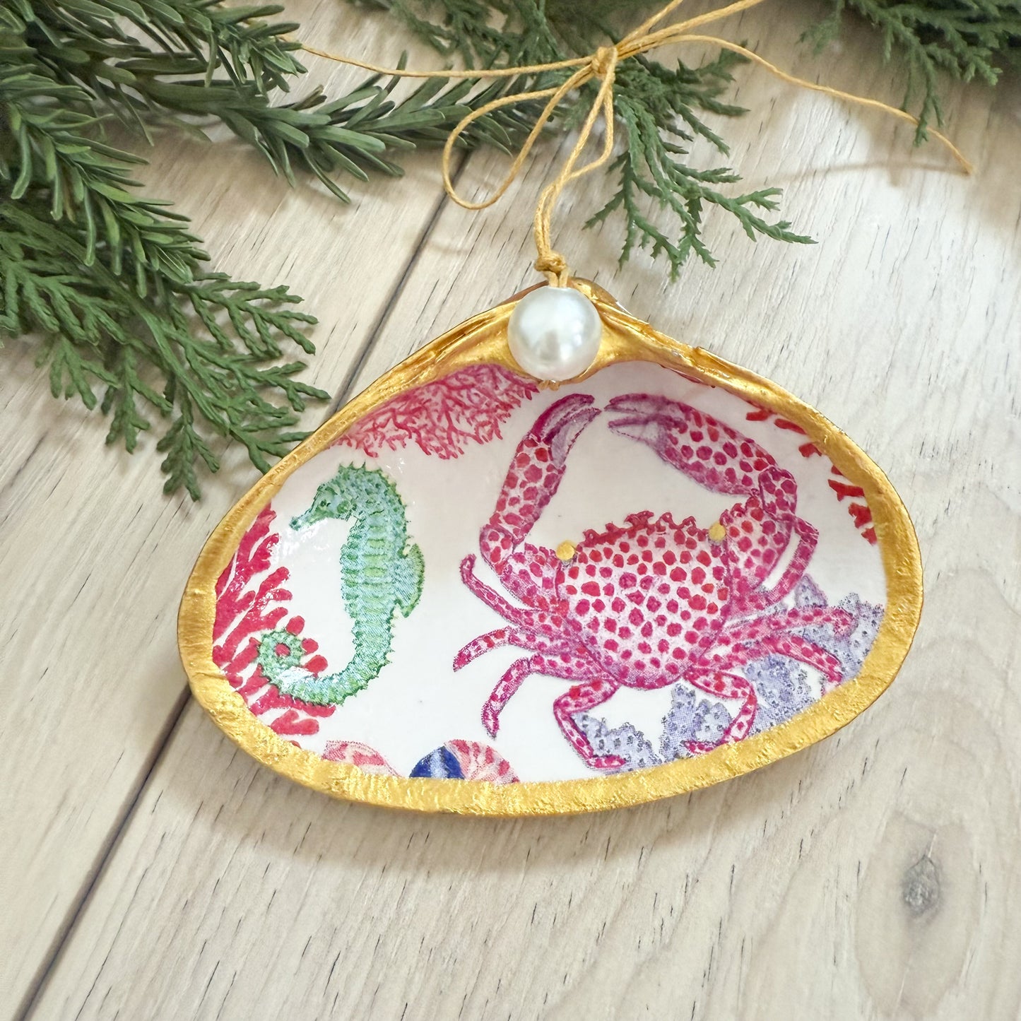 Floridian Clam Shell Christmas Ornament