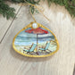 Beach Life Clam Shell Christmas Ornament