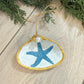 Blue Shells Clam Shell Christmas Ornament