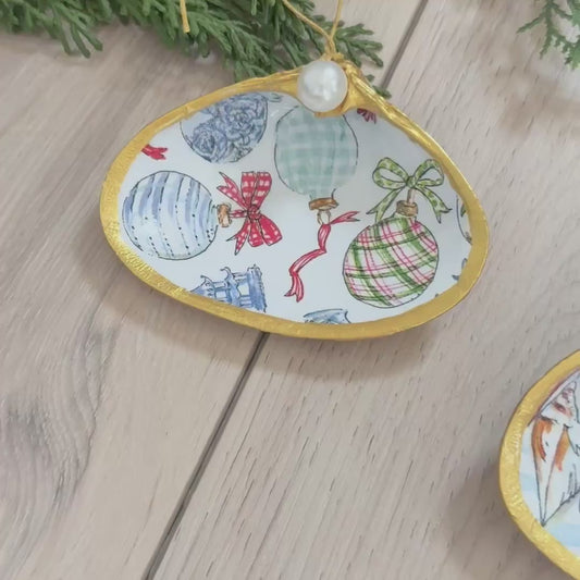 Beach Ornaments Clam Shell Christmas Ornament